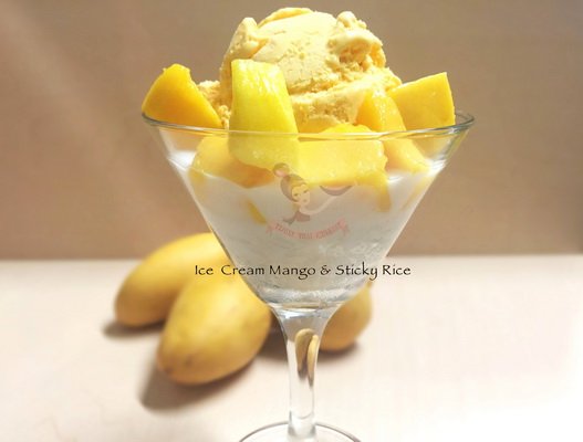 ICE CREAM MANGO  STICKY RICE